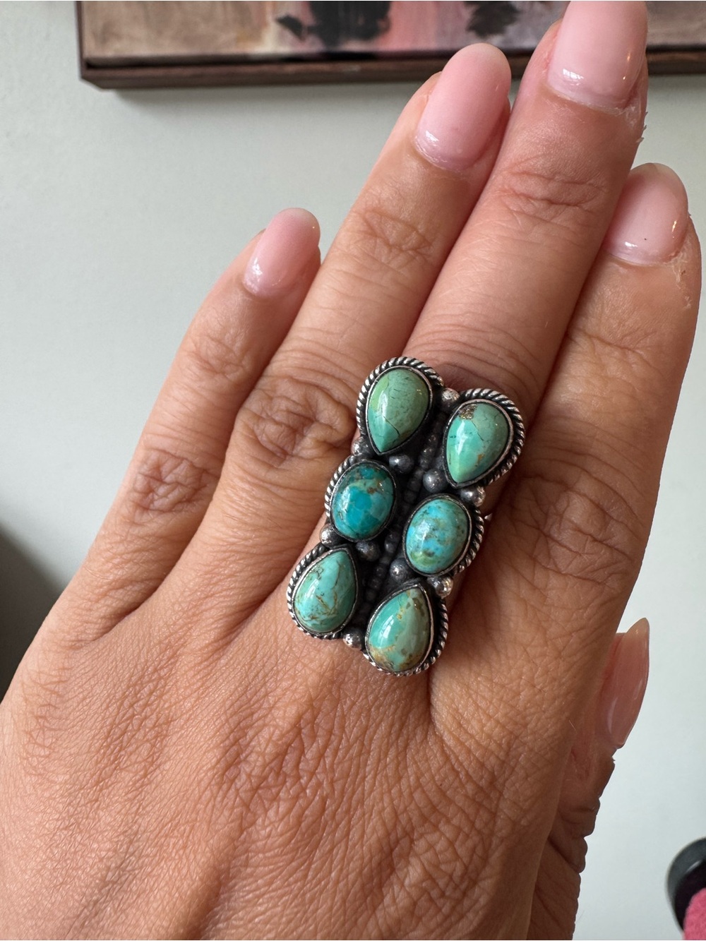 🤩 6 STONE GENUINE KINGMAN RING